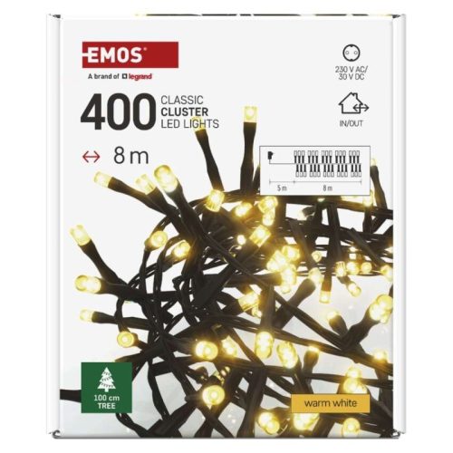 LED karácsonyi fényfüzér – süni, 8 m, kültéri és beltéri, meleg fehér, időzítő