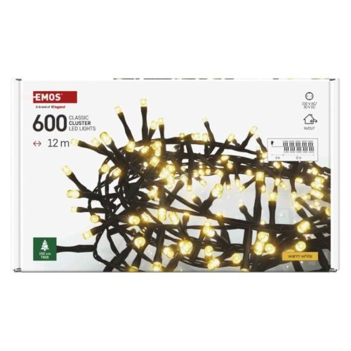 LED karácsonyi fényfüzér – süni, 12 m, kültéri és beltéri, meleg fehér, időzítő