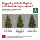 LED karácsonyi fényfüzér, 12 m, kültéri és beltéri, meleg fehér, progr, időz.