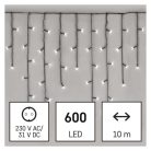 LED karácsonyi jégcsapok, 10 m, kültéri és beltéri, hideg fehér, programokkal