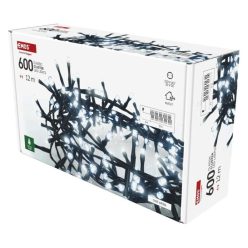   LED karácsonyi fényfüzér – süni, 12 m, kültéri és beltéri, hideg fehér, időzítő
