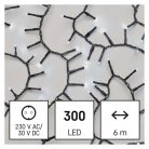 LED karácsonyi fényfüzér – süni, 6 m, kültéri és beltéri, hideg fehér, időzítő