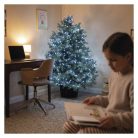LED karácsonyi fényfüzér – süni, 7,2 m, kültéri és beltéri, hideg fehér, programok, időz