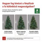 LED karácsonyi fényfüzér, 50 m, kültéri és beltéri, hideg fehér, progr, időz.