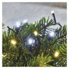 LED karácsonyi fényfüzér, 12 m, kültéri és beltéri, meleg/hideg fehér, időzítő