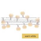 LED fényfüzér, cseresznye – golyók 2,5 cm, 4 m, kültéri és beltéri, meleg fehér, időzítő