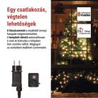 LED karácsonyi fényfüzér,cseresznye–golyók,30 m,kültéri és beltéri,meleg fehér,progr,időz