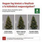 LED karácsonyi fényfüzér,cseresznye–golyók,30 m,kültéri és beltéri,meleg fehér,progr,időz