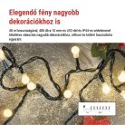 LED karácsonyi fényfüzér,cseresznye–golyók,48 m,kültéri és beltéri,meleg fehér,progr,időz.