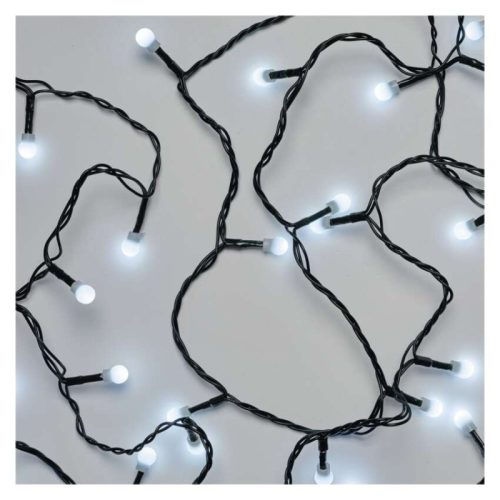 LED karácsonyi fényfüzér, cseresznye – golyók, 8 m, kültéri s beltéri, hideg fehér, progr