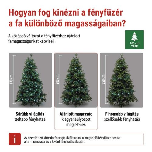LED karácsonyi fényfüzér,cseresznye–golyók,20 m,kültéri és beltéri,hideg fehér,progr,időz