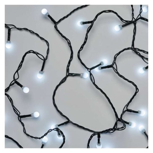 LED karácsonyi fényfüzér,csereszny –golyók,48 m,kültéri és beltéri,hideg fehér,progr,időz.