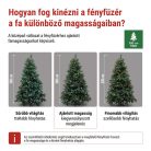 LED karácsonyi fényfüzér,csereszny –golyók,48 m,kültéri és beltéri,hideg fehér,progr,időz.