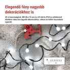 LED karácsonyi fényfüzér,csereszny –golyók,48 m,kültéri és beltéri,hideg fehér,progr,időz.