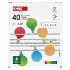 LED fényfüzér, cseresznye – golyók 2,5 cm, 4 m, kültéri és beltéri, többszínű, időzítő