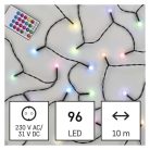 LED karácsonyi fényfüzér, cseresznye – golyók, 10 m, RGB, távirányító, programok, időzítő