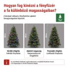 LED karácsonyi fényfüzér,cseresznye–golyók, 48 m, kültéri és beltéri, többszínű,progr,időz