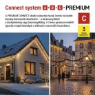Premium LED sorolható füzér, fehér, 5 m, kültéri és beltéri, meleg fehér