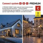 Premium LED sorolható füzér, fekete, 5 m, kültéri és beltéri, hideg fehér