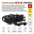 Premium LED sorolható füzér, villogó – jégcsapok, 3 m, kültéri, meleg/hideg fehér