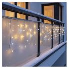 Premium LED sorolható füzér, villogó, fehér – jégcsapok, 3 m, kültéri, meleg/hideg fehér