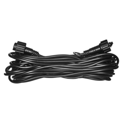 Hosszabbító kábel sorolható Premium fényfüzérekhez, fekete, 10 m, kültéri és beltéri