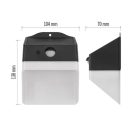 EMOS LED SOLAR lámpatest LUNIS PIR, 200lm IP65 természetes fehér