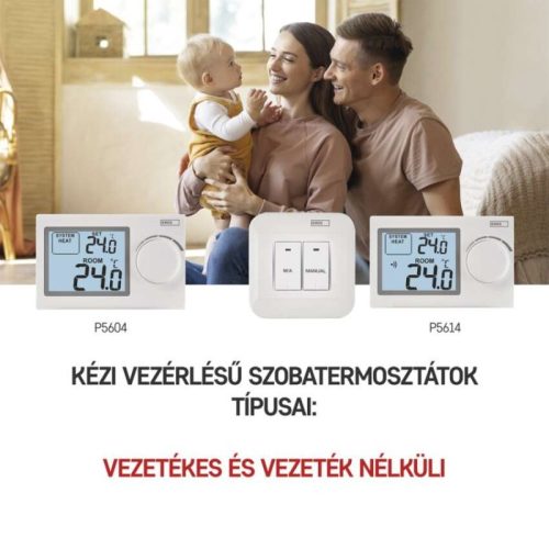 Manuális vezeték nélküli szobatermosztát P5614
