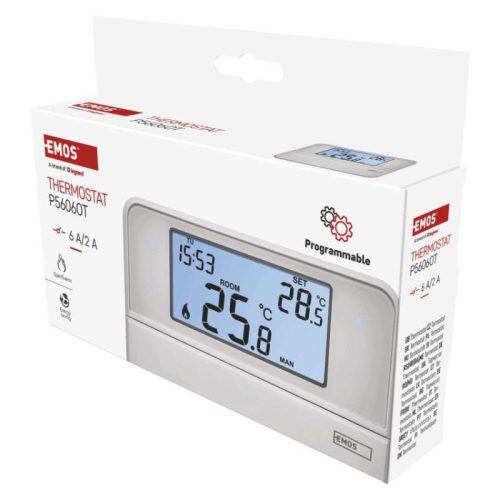 Programozható vezetékes OpenTherm szobatermosztát P5606OT