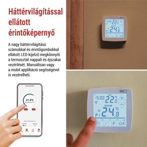 GoSmart Programozható vezetékes szobatermosztát WiFi-vel P56S01