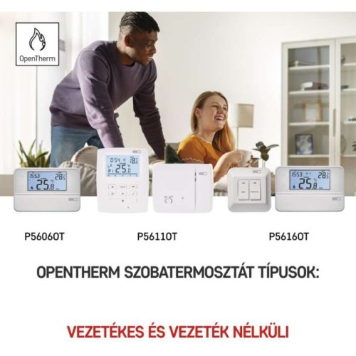 Programozható vezeték nélküli OpenTherm szobatermosztát P5616OT