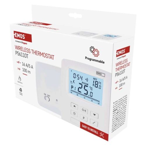 Programozható vezeték nélküli OpenTherm szobatermosztát P5611OT