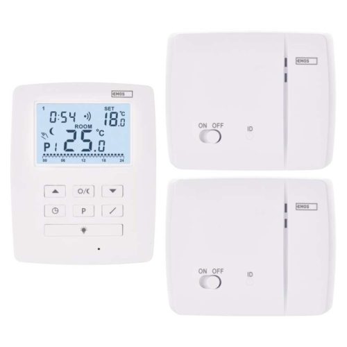 Programozható vezeték nélküli OpenTherm szobatermosztát 2 vevőegységgel P5611OT.2R