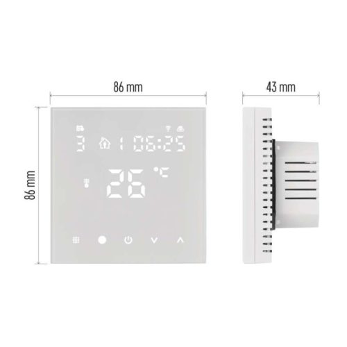 GoSmart Programozható vezetékes termosztát padlófűtéshez WiFi-vel P56201UF
