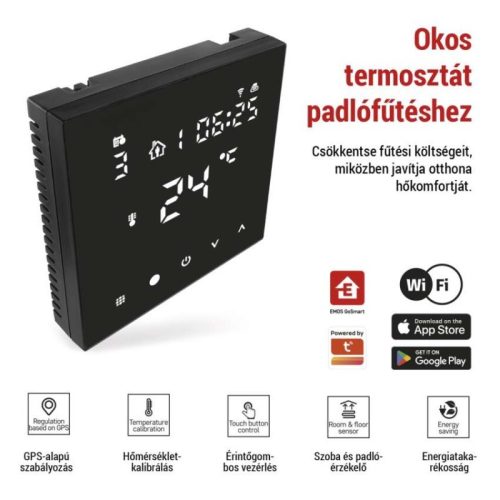 GoSmart Programozható vezetékes termosztát padlófűtéshez WiFi-vel P56201BUF