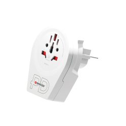   SKROSS 1.500295-E utazó adapter, World to Europe", USB-C + USB-A 20W PD gyorstöltés"