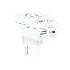 SKROSS 1.500295-E utazó adapter, World to Europe", USB-C + USB-A 20W PD gyorstöltés"