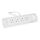 Legrand 694501 sarokba illeszkedő elosztósor, 4x2P+F, 1 m vezetékkel, fehér
