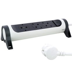   Legrand 694527 Elosztósor Premium 3x2P+F forgatható, 1,5 m vezetékkel, fehér