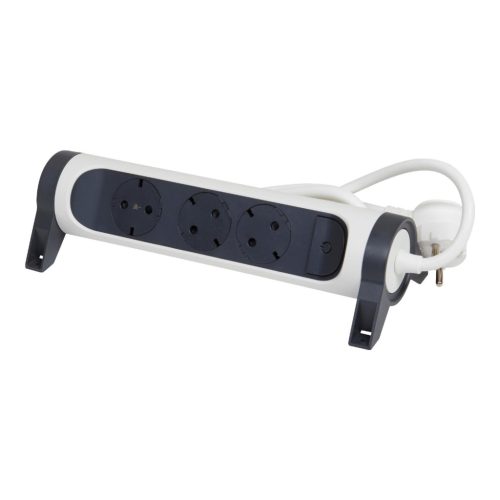 Legrand 694527 Elosztósor Premium 3x2P+F forgatható, 1,5 m vezetékkel, fehér
