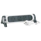 Legrand 694527 Elosztósor Premium 3x2P+F forgatható, 1,5 m vezetékkel, fehér