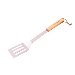   Barbecook BC-ACC-7071 rozsdamentes acél forgató lapát, gumifa nyél, 100% FSC, 46cm