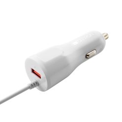   CANYON CNE-CCA033W autós töltő, Lightning kábellel, 1db USB port, 12-24 V