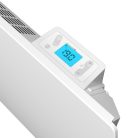 Noirot E216215 Inova V 1500 BL hősugárzó, 1500 W, IP24 védettség, nyitott ablak érzékelő, beépített termosztát LCD-vel, fali kivitel