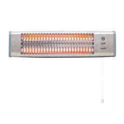  HOME FK20 kvarccsöves fűtőtest, 1200 W, 2 fokozat, fémház, falra szerelhető kivitel