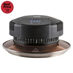   Home HG LS 1000 forró levegős sütőfedél, teljesítmény 1000 W, 45 °C – 220 °C-ig állítható hőmérséklet, max. ∅24 cm edényméret