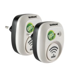   Silverline IN 25304 elektromos egér- és patkányriasztó, 30 m2 hatókörzet / egység, ultrahang, beltéri, konnektoros, 2 db