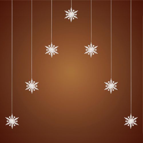 Home KAF7WW akril hópehely fényfüggöny, kül- és beltéri kivitel, 7 db melegfehér LED, szélesség 1,2 m