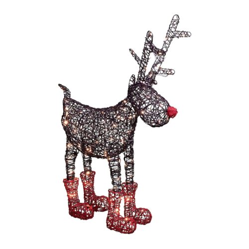 Home KDR 1 LED-es szarvas, rudolf, 100 db állófényű LED, IP44, fémváz, műrattan, kültéri, beltéri