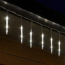   HOME KJL288 jégcsap fényfüzér, 3,5m hosszú, 288db hidegfehér SMD LED, 8db jégcsap/36db LED, hálózati adapter, kül- és beltéri kivitel